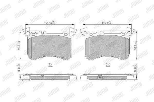 Jurid/Bendix 573851J Front disc brake pads, set 573851J: Buy near me in Poland at 2407.PL - Good price!