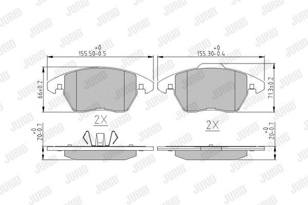 Jurid/Bendix 573852J Brake Pad Set, disc brake 573852J: Buy near me at 2407.PL in Poland at an Affordable price!