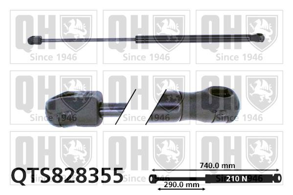 Quinton Hazell QTS828355 Gas hood spring QTS828355: Buy near me in Poland at 2407.PL - Good price!