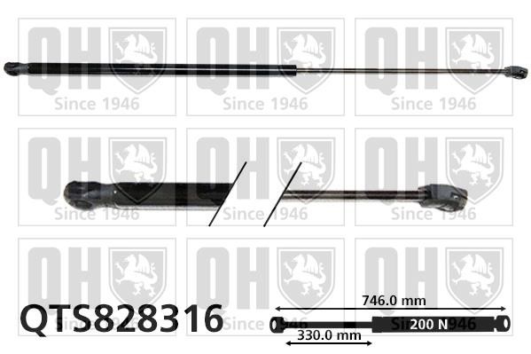 Quinton Hazell QTS828316 Gas hood spring QTS828316: Buy near me in Poland at 2407.PL - Good price!