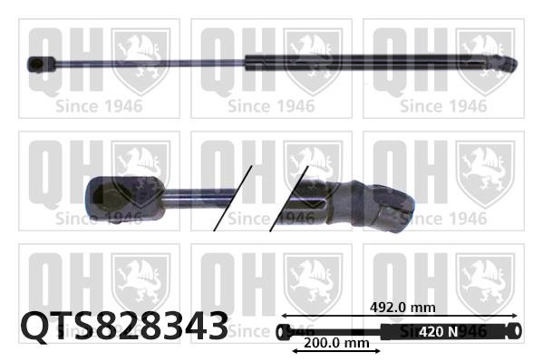 Quinton Hazell QTS828343 Sprężyna gazowa bagażnika QTS828343: Dobra cena w Polsce na 2407.PL - Kup Teraz!