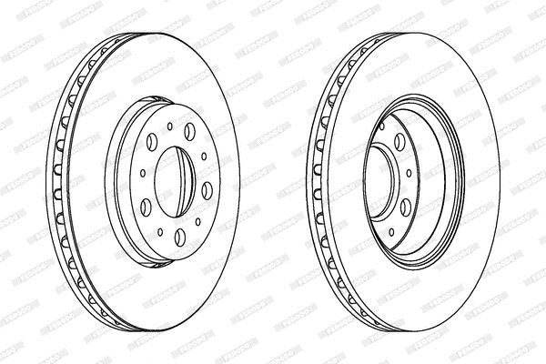 Ferodo DDF1163C Front brake disc ventilated DDF1163C: Buy near me at 2407.PL in Poland at an Affordable price!