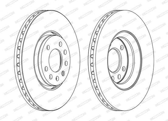 Ferodo DDF1215C Innenbelüftete Bremsscheibe vorne DDF1215C: Kaufen Sie zu einem guten Preis in Polen bei 2407.PL!