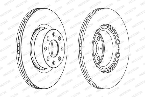 Ferodo DDF1298C Front brake disc ventilated DDF1298C: Buy near me at 2407.PL in Poland at an Affordable price!
