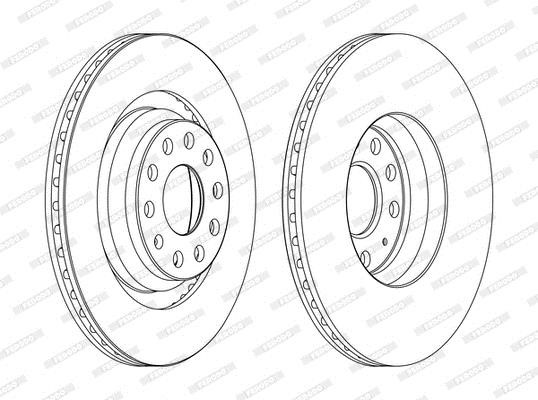 Ferodo DDF1503C Rear ventilated brake disc DDF1503C: Buy near me in Poland at 2407.PL - Good price!