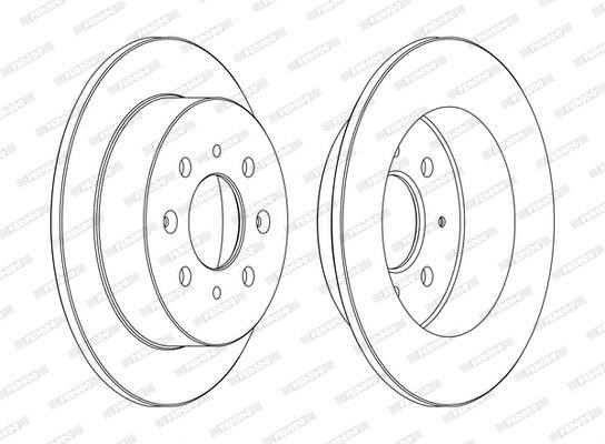 Ferodo DDF1358C Rear brake disc, non-ventilated DDF1358C: Buy near me in Poland at 2407.PL - Good price!