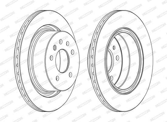 Ferodo DDF1366C Диск гальмівний задній вентильований DDF1366C: Купити у Польщі - Добра ціна на 2407.PL!