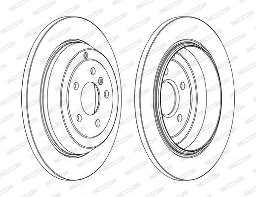 Ferodo DDF1530C Тормозной диск задний невентилируемый DDF1530C: Купить в Польше - Отличная цена на 2407.PL!