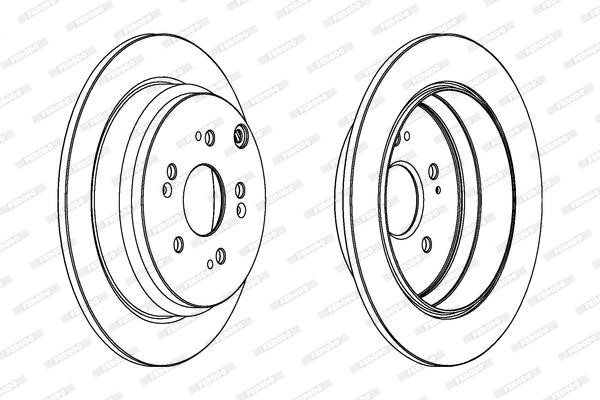 Ferodo DDF1608C Bremsscheibe hinten, unbelüftet DDF1608C: Kaufen Sie zu einem guten Preis in Polen bei 2407.PL!