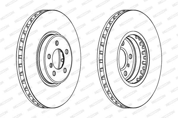 Ferodo DDF1746C-1 Front brake disc ventilated DDF1746C1: Buy near me in Poland at 2407.PL - Good price!