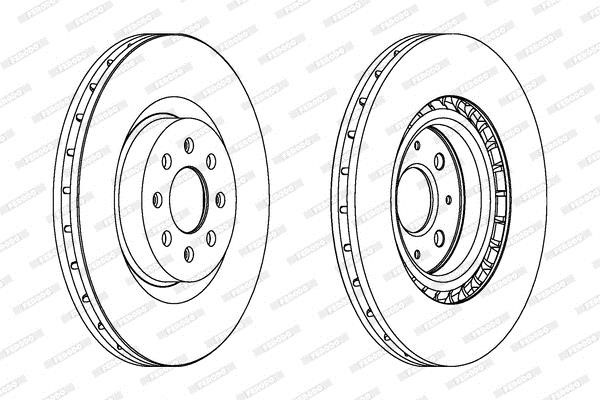 Ferodo DDF1773C Front brake disc ventilated DDF1773C: Buy near me in Poland at 2407.PL - Good price!