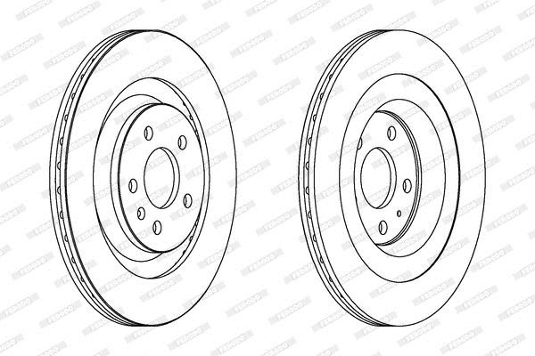 Ferodo DDF1667C Hintere belüftete Bremsscheibe DDF1667C: Kaufen Sie zu einem guten Preis in Polen bei 2407.PL!