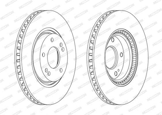 Ferodo DDF1795C Front brake disc ventilated DDF1795C: Buy near me in Poland at 2407.PL - Good price!