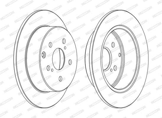 Ferodo DDF1704C Tarcza hamulcowa tylna, niewentylowana DDF1704C: Dobra cena w Polsce na 2407.PL - Kup Teraz!