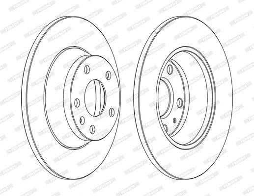 Ferodo DDF1848C Bremsscheibe hinten, unbelüftet DDF1848C: Kaufen Sie zu einem guten Preis in Polen bei 2407.PL!