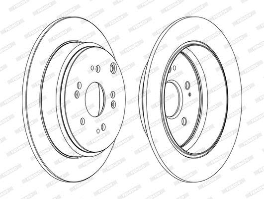 Ferodo DDF1860C Rear brake disc, non-ventilated DDF1860C: Buy near me in Poland at 2407.PL - Good price!