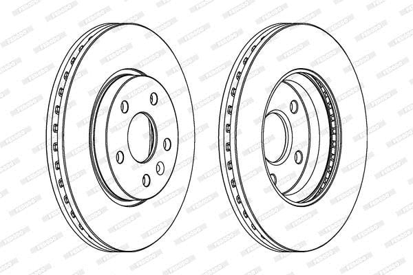 Ferodo DDF1869C Front brake disc ventilated DDF1869C: Buy near me in Poland at 2407.PL - Good price!