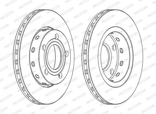 Ferodo DDF1887C Rear ventilated brake disc DDF1887C: Buy near me in Poland at 2407.PL - Good price!