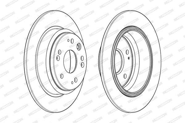 Ferodo DDF1894C Rear brake disc, non-ventilated DDF1894C: Buy near me in Poland at 2407.PL - Good price!