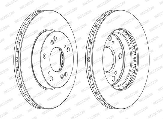 Ferodo DDF1939C Front brake disc ventilated DDF1939C: Buy near me in Poland at 2407.PL - Good price!