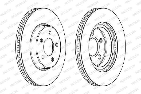 Ferodo DDF2065C Innenbelüftete Bremsscheibe vorne DDF2065C: Kaufen Sie zu einem guten Preis in Polen bei 2407.PL!