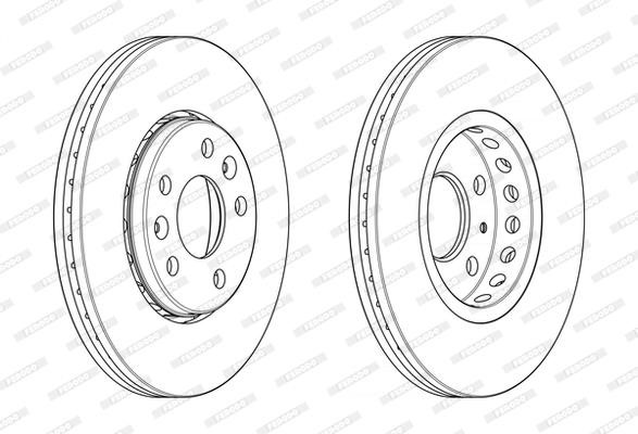 Ferodo DDF2507C Front brake disc ventilated DDF2507C: Buy near me at 2407.PL in Poland at an Affordable price!