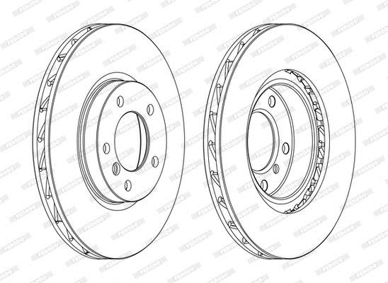 Ferodo DDF804C Front brake disc ventilated DDF804C: Buy near me in Poland at 2407.PL - Good price!