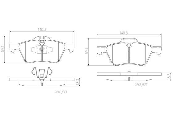 Brembo P06030N Гальмівні колодки, комплект P06030N: Приваблива ціна - Купити у Польщі на 2407.PL!