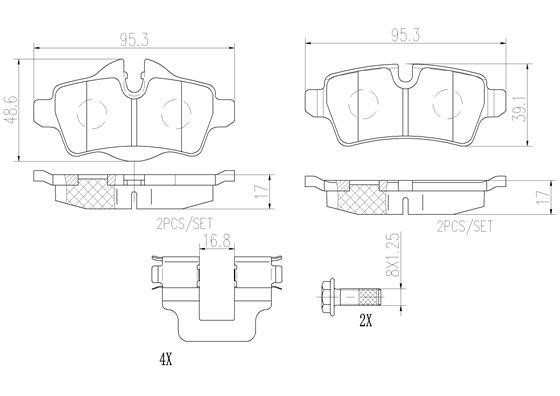 Brembo P06052N Brake Pad Set, disc brake P06052N: Buy near me in Poland at 2407.PL - Good price!