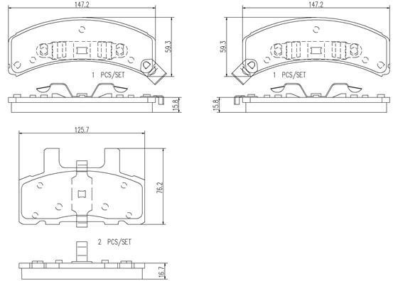 Brembo P18004N Brake Pad Set, disc brake P18004N: Buy near me in Poland at 2407.PL - Good price!