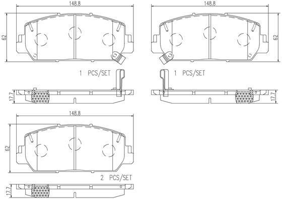 Brembo P28084N Brake Pad Set, disc brake P28084N: Buy near me at 2407.PL in Poland at an Affordable price!