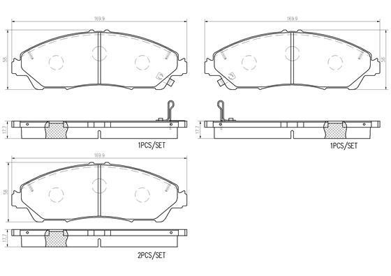 Brembo P 28 105 Brake Pad Set, disc brake P28105: Buy near me in Poland at 2407.PL - Good price!