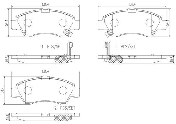 Brembo P28024N Гальмівні колодки, комплект P28024N: Приваблива ціна - Купити у Польщі на 2407.PL!