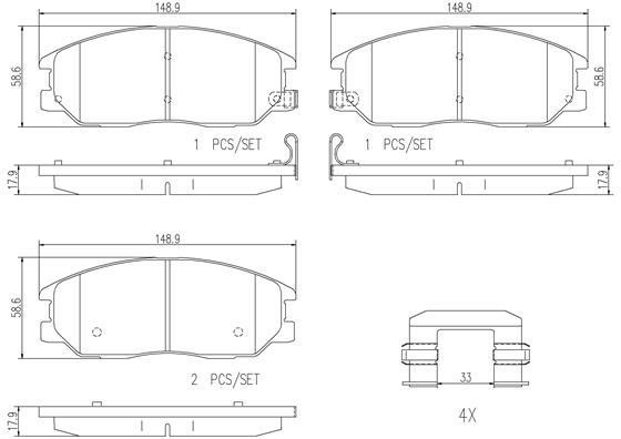 Brembo P30050N Front disc brake pads, set P30050N: Buy near me in Poland at 2407.PL - Good price!