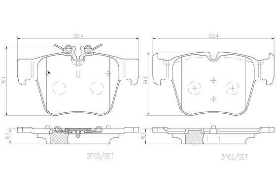 Brembo P50133N Brake Pad Set, disc brake P50133N: Buy near me in Poland at 2407.PL - Good price!