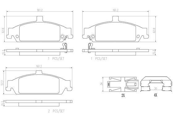 Brembo P59064N Brake Pad Set, disc brake P59064N: Buy near me in Poland at 2407.PL - Good price!