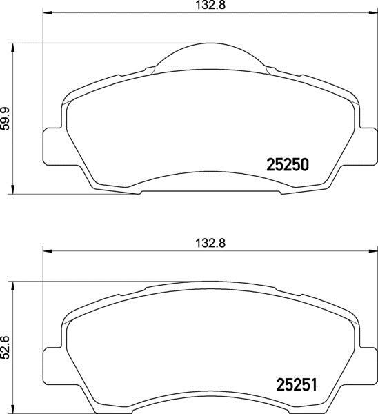 Brembo P 61 138 Гальмівні колодки, комплект P61138: Приваблива ціна - Купити у Польщі на 2407.PL!