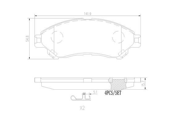 Brembo P79032N Brake Pad Set, disc brake P79032N: Buy near me in Poland at 2407.PL - Good price!