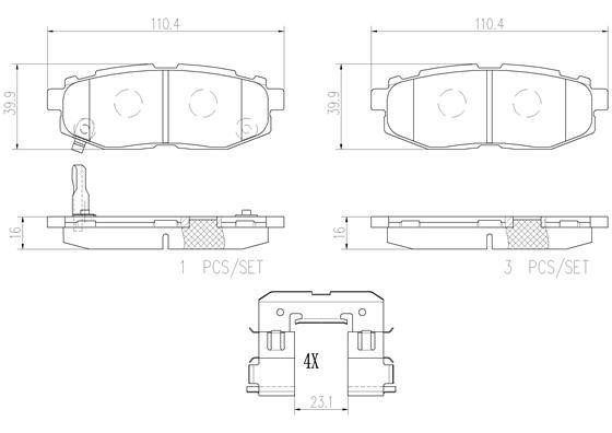 Brembo P78018N Гальмівні колодки, комплект P78018N: Приваблива ціна - Купити у Польщі на 2407.PL!