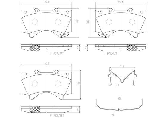 Brembo P83107N Тормозные колодки дисковые, комплект P83107N: Отличная цена - Купить в Польше на 2407.PL!