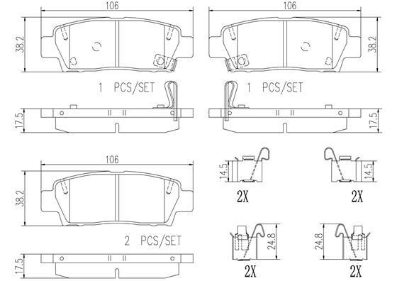 Brembo P83123N Scheibenbremsbeläge, Set P83123N: Kaufen Sie zu einem guten Preis in Polen bei 2407.PL!