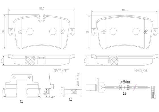 Brembo P85157N Scheibenbremsbeläge, Set P85157N: Kaufen Sie zu einem guten Preis in Polen bei 2407.PL!