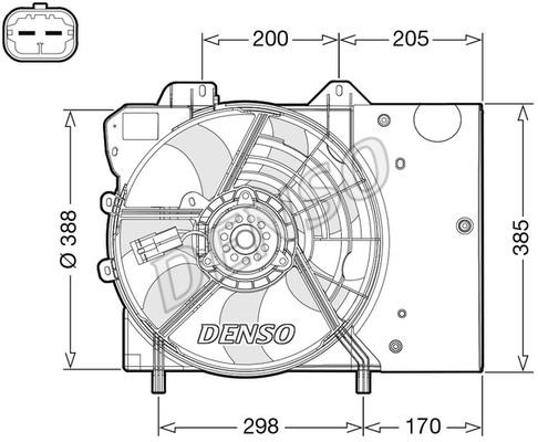 DENSO DER21024 Вентилятор радиатора охлаждения DER21024: Отличная цена - Купить в Польше на 2407.PL!