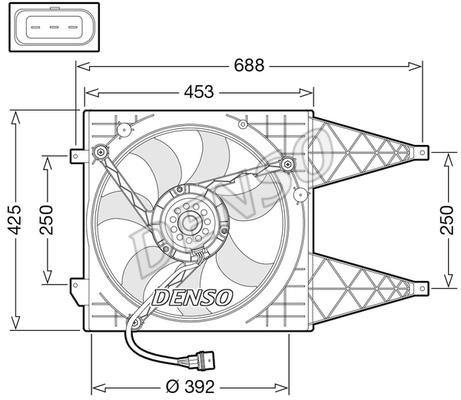 DENSO DER32016 Hub, engine cooling fan wheel DER32016: Buy near me in Poland at 2407.PL - Good price!