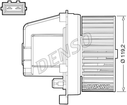 DENSO DEA33003 Fan assy - heater motor DEA33003: Buy near me in Poland at 2407.PL - Good price!