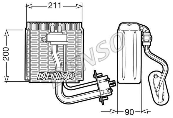 DENSO DEV12002 Air conditioner evaporator DEV12002: Buy near me in Poland at 2407.PL - Good price!