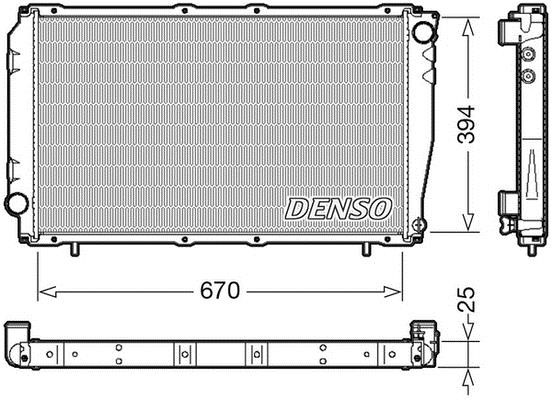 DENSO DRM36016 Радиатор охлаждения двигателя DRM36016: Отличная цена - Купить в Польше на 2407.PL!