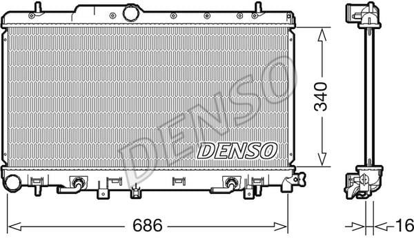 DENSO DRM36018 Radiator, engine cooling DRM36018: Buy near me in Poland at 2407.PL - Good price!