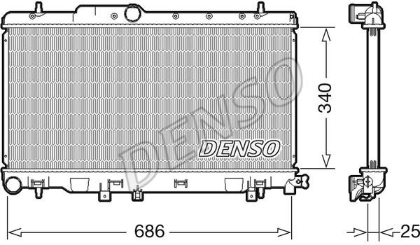 DENSO DRM36019 Radiator, engine cooling DRM36019: Buy near me in Poland at 2407.PL - Good price!