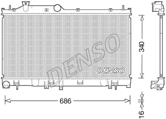 DENSO DRM36021 Radiator, engine cooling DRM36021: Buy near me in Poland at 2407.PL - Good price!